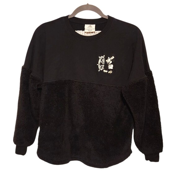 Disney Spirit Jersey Mickey Mouse Steamboat Willie Black Fleece Adult Large - Picture 2 of 10